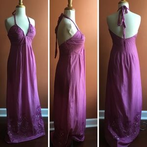 WALTER Maxi Pink Dress Halter 6